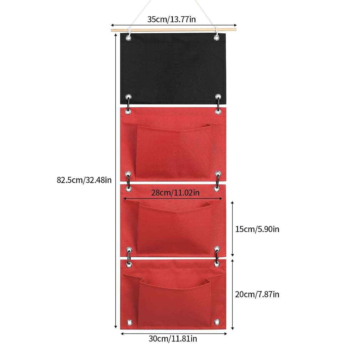 Sussie Daddy Interchangeable Fish Extender Pouch, 3-Pocket Hanging Organizer (photo 4)
