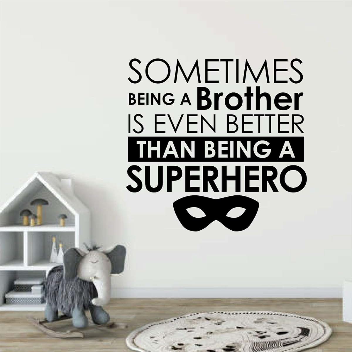 All Things Valuable Brother Life Wall Decal Sibling Quote Vinyl Sticker 30x30 Inch