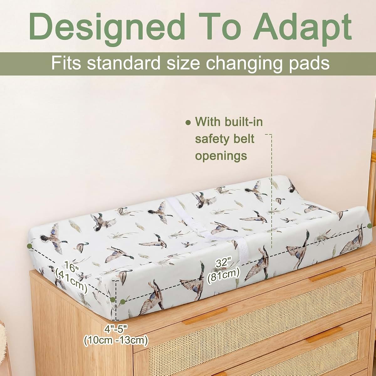 Cotton Changing Pad Covers for Nursery | 4-Pack Sheet Set