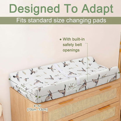 Cotton Changing Pad Covers for Nursery | 4-Pack Sheet Set