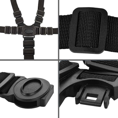 Universal 5 Point Harness Strap, Adjustable Harness Belt For High Chair And Stroller