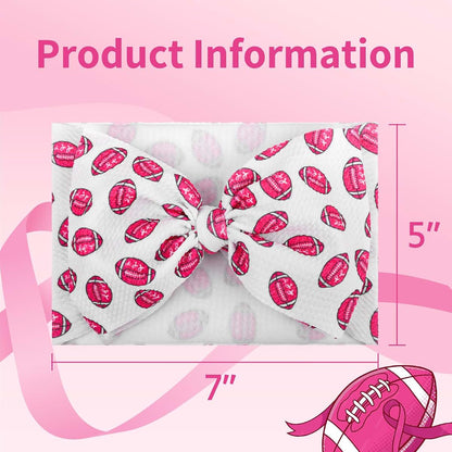 BabyOneStop Yanjie 7-Inch Pink Football Bow Headband For Infants