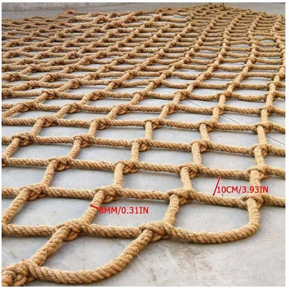 Hynet Rope Net for Kids, Safety Protective Net Heavy Duty Hemp Rope Cargo Net Outdoor Swingset Playground Climbing Net (photo 2)