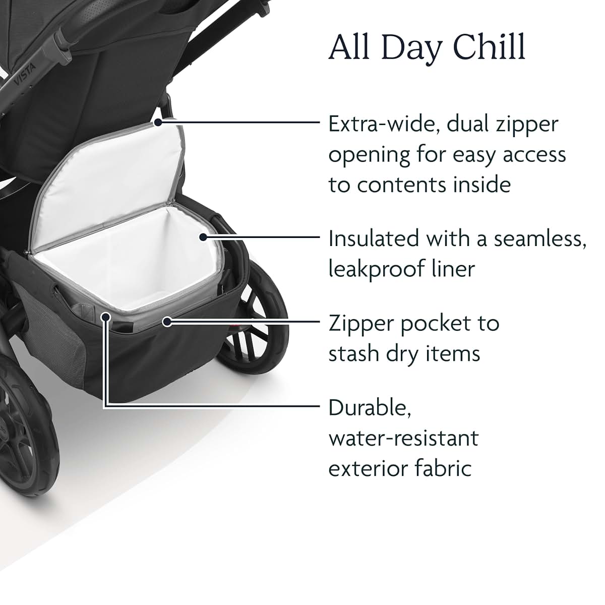 UPPAbaby Bevvy Cooler for Strollers - Insulated and Leakproof Storage
