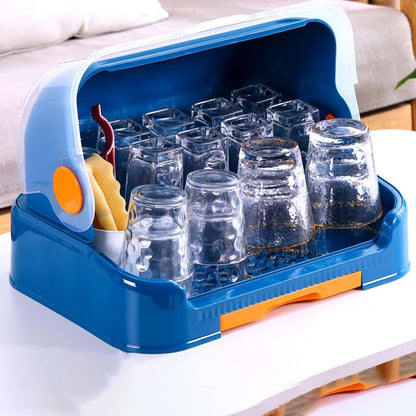 Alipis Baby Bottle Drying Rack And Storage Container With Lid