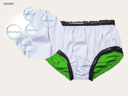 Eeost Youth Special Needs Reusable Swim Diaper Incontinence Cover, Lime Green 10-12T