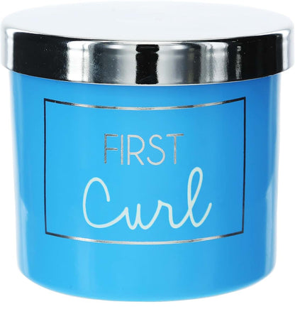 Pavilion Gift Company - First Curl - Blue Baby Boy Keepsake Box