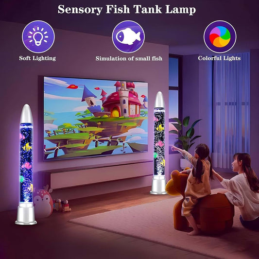 BabyOneStop Bubble Fish Tube Floor Lamp With 7 Color Changing Lights