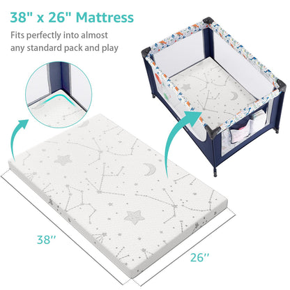 Yening Organic Cotton Pack and Play Mattress Pad