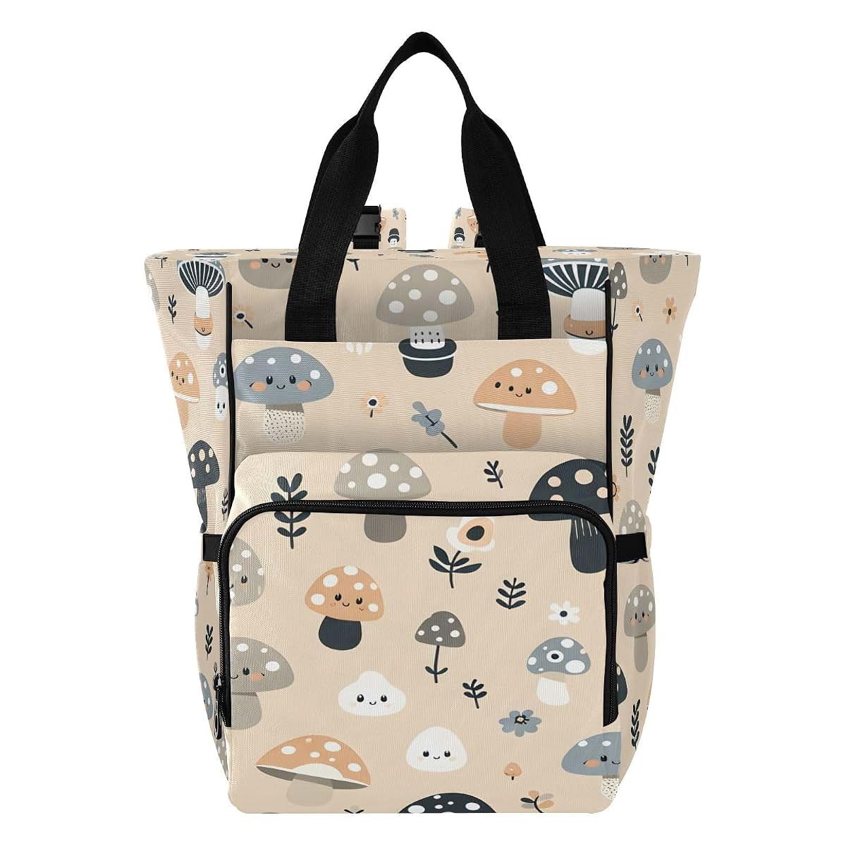 FUGIDOG Mushroom Diaper Bag Backpack with Insulated Pockets