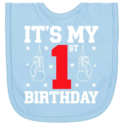 Inktastic Newborn Bib - It's My 1st Birthday Boxing Gloves Print
