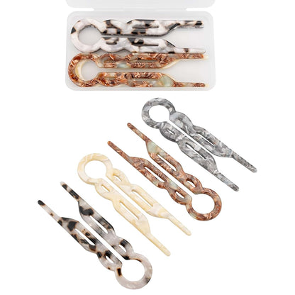 Acetate U-Shaped Hair Stick for Thick Hair | Tortoiseshell Pattern Accessory