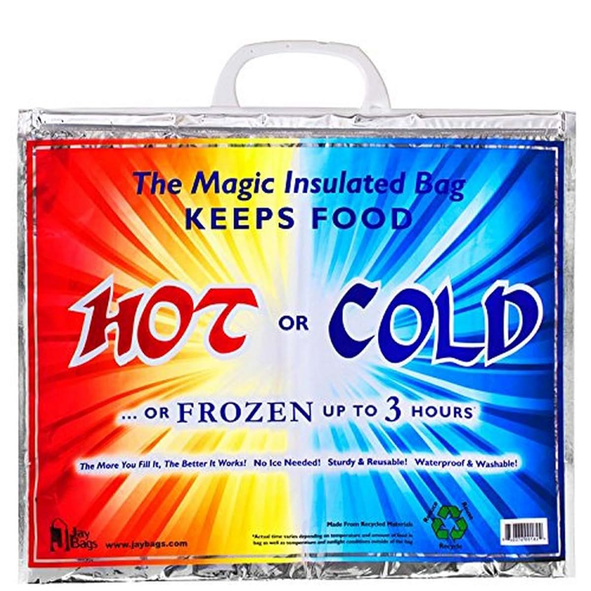 Jay Bags Large Insulated Bag, 10 Count, Original Multicolor