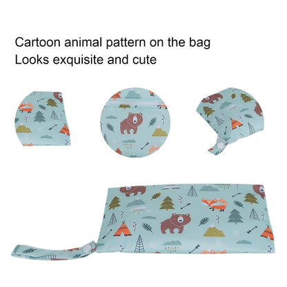 Shanrya Diaper Wet Dry Bag With Lion Animal Pattern (photo 2)