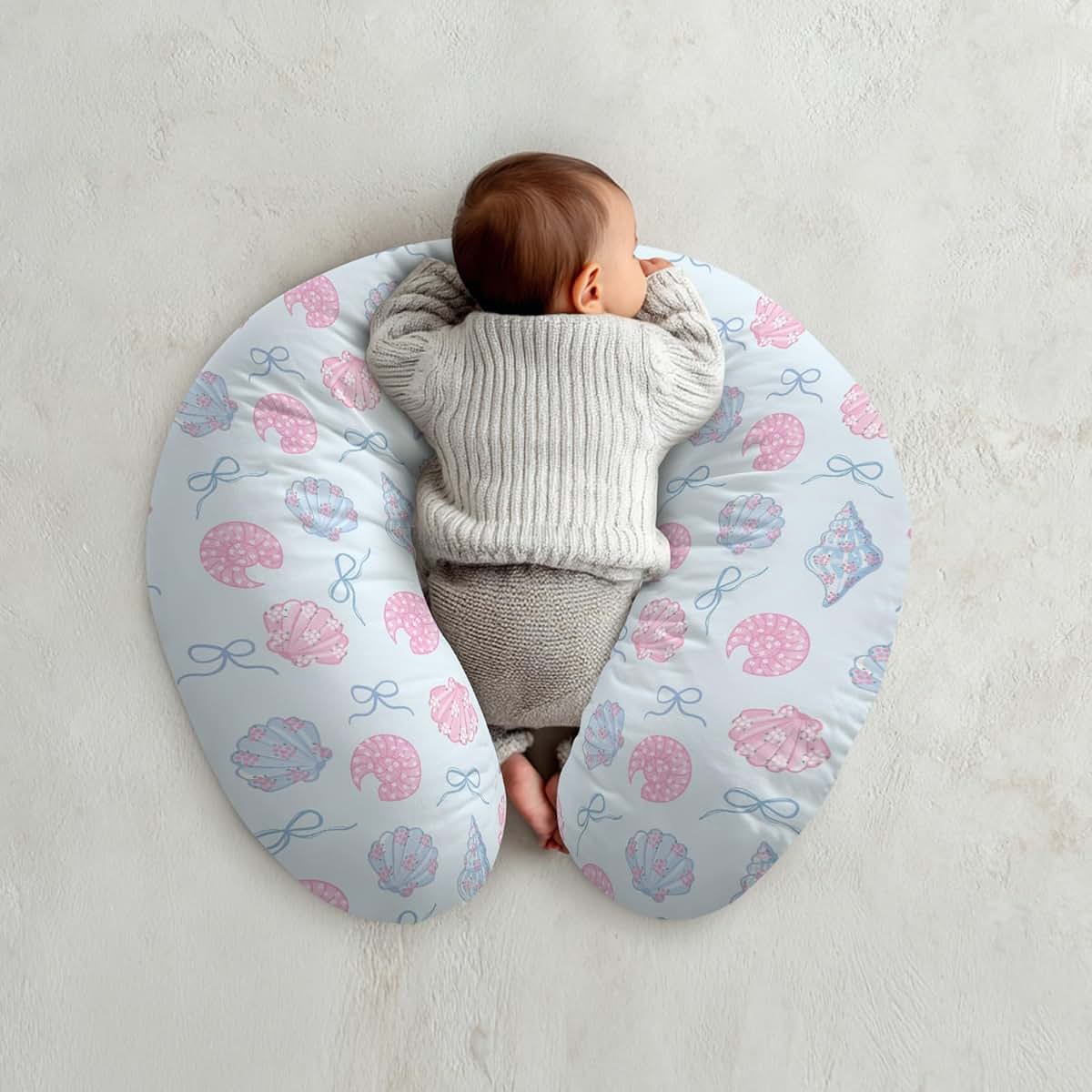 Cstdyfrv Nursing Pillow Cover In Starfish, Stretchy Polyester Slipcover (photo 4)
