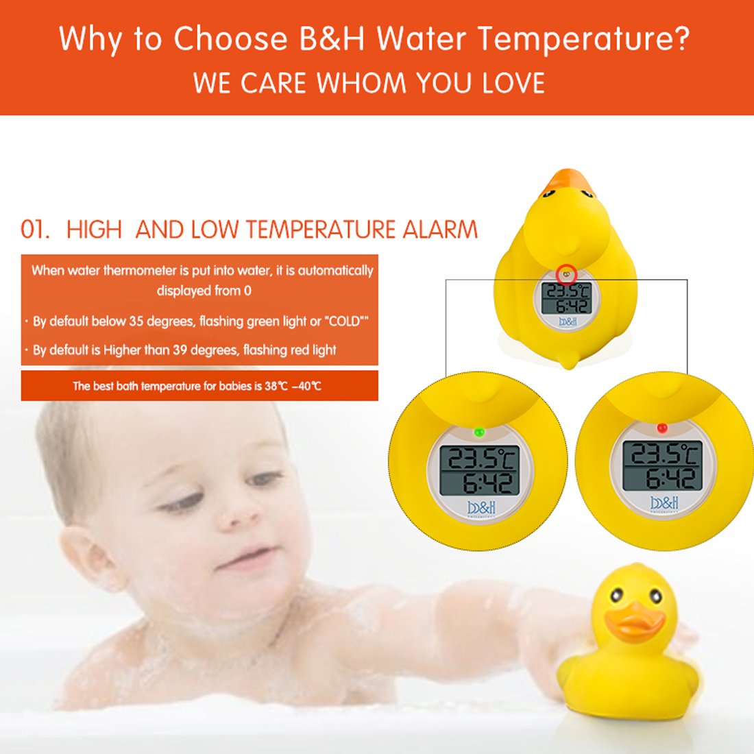 Baby Bath Thermometer Classic Duck