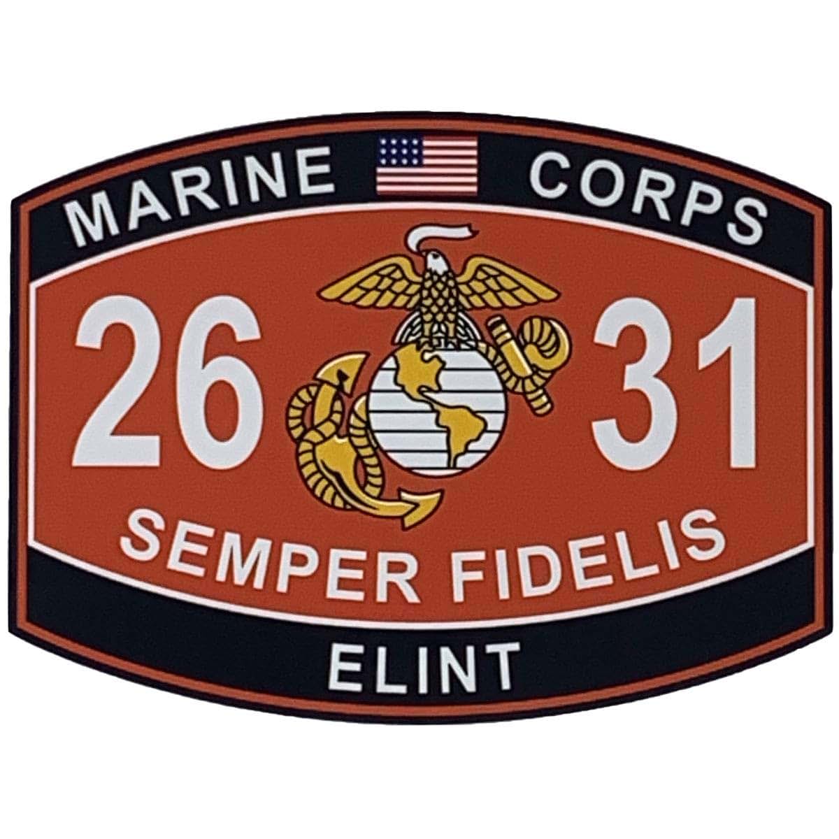 PatchOps Marine Corps MOS Wall and Car Decal, Removable Vinyl