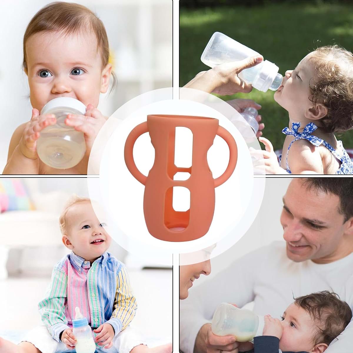 Silicone Bottle Sleeve for Glass Bottles - Anti-Shock Drop Holder