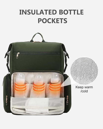 CEI-CEI Diaper Bag Backpack with Changing Pad, Neoprene, 10 Pockets