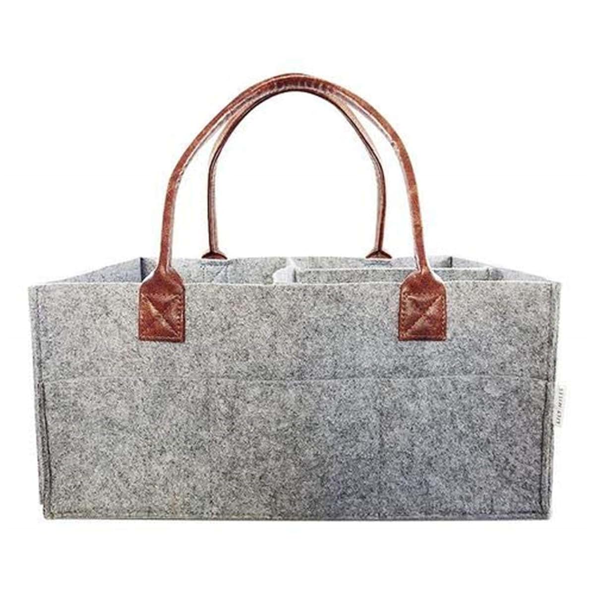 Loneflash Foldable Felt Nursery Storage Bag With Removable Inserts (photo 3)