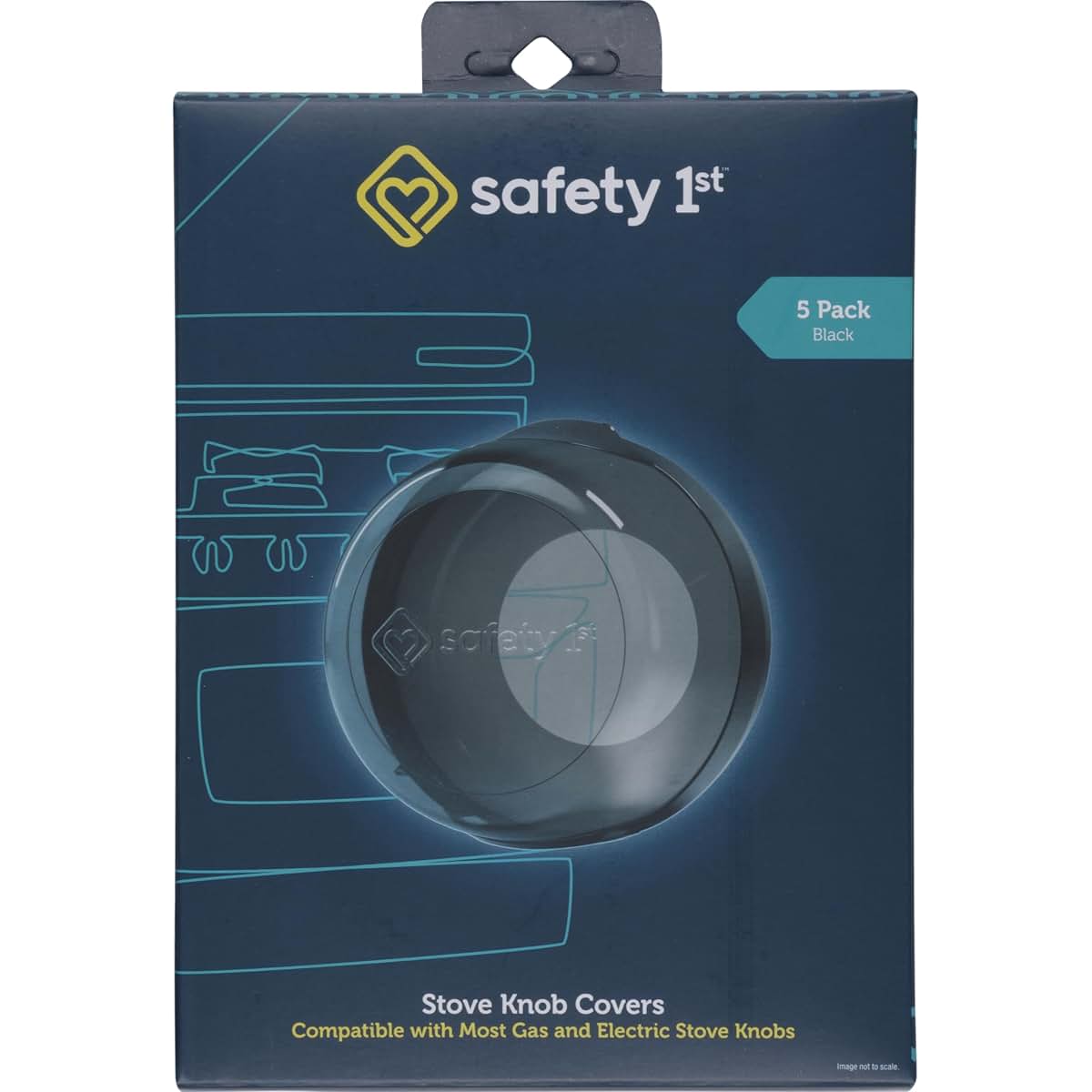 Safety 1st Stove Knob Covers, 5 Count, Heat Resistant Plastic, Universal Fit