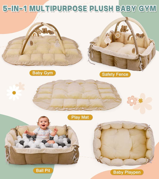 Lanabuna 5-in-1 Baby Play Gym And Mat