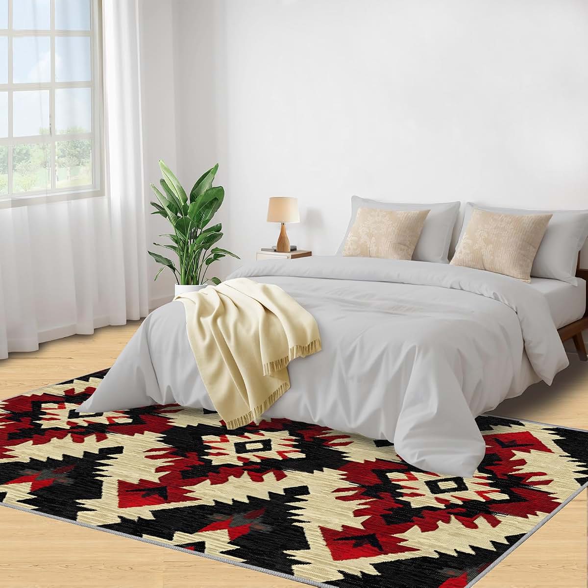 Hygiuid Native American Style Rug For Kids Room, 5x6 Rectangular (photo 4)