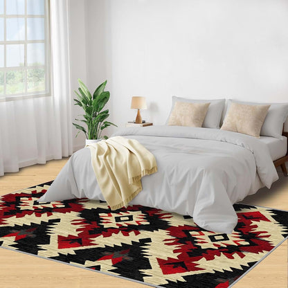Hygiuid Native American Style Rug For Kids Room, 5x6 Rectangular (photo 4)