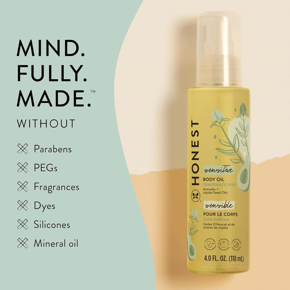 The Honest Company Fragrance-Free Moisturizing Body Oil, Pack of 2 (photo 2)