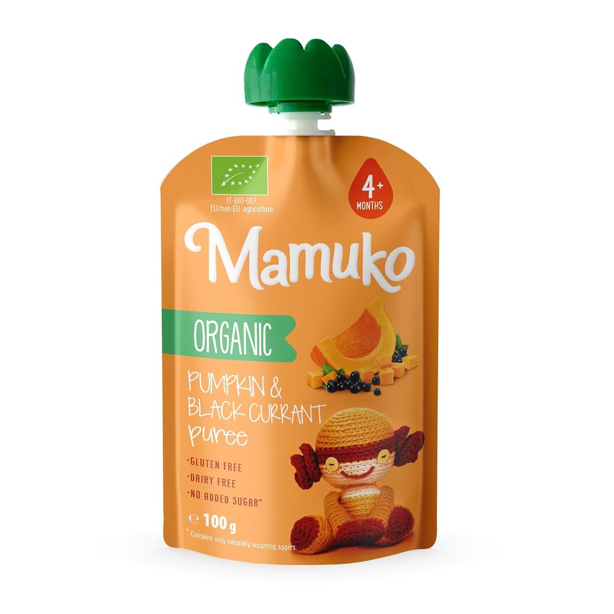 MAMUKO Organic Fruit Puree with Porridge - 6 Flavors Pouches with No Added Sugar (photo 2)