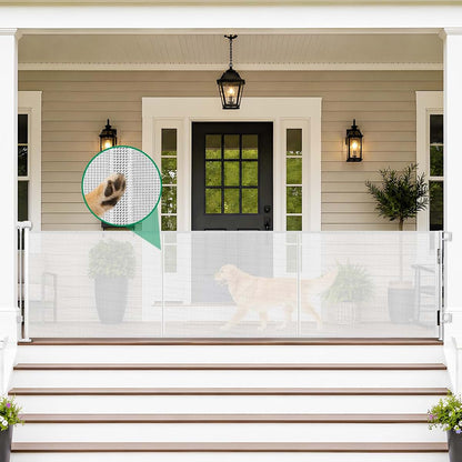 KISKIZ 85" Wide Retractable Baby Gate, Indoor/Outdoor, White
