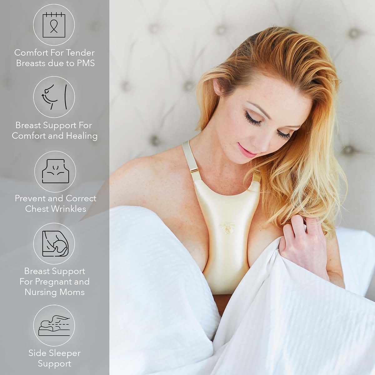 Intimia Breast Pillow for Nursing and Side Sleeping in Gold (photo 2)