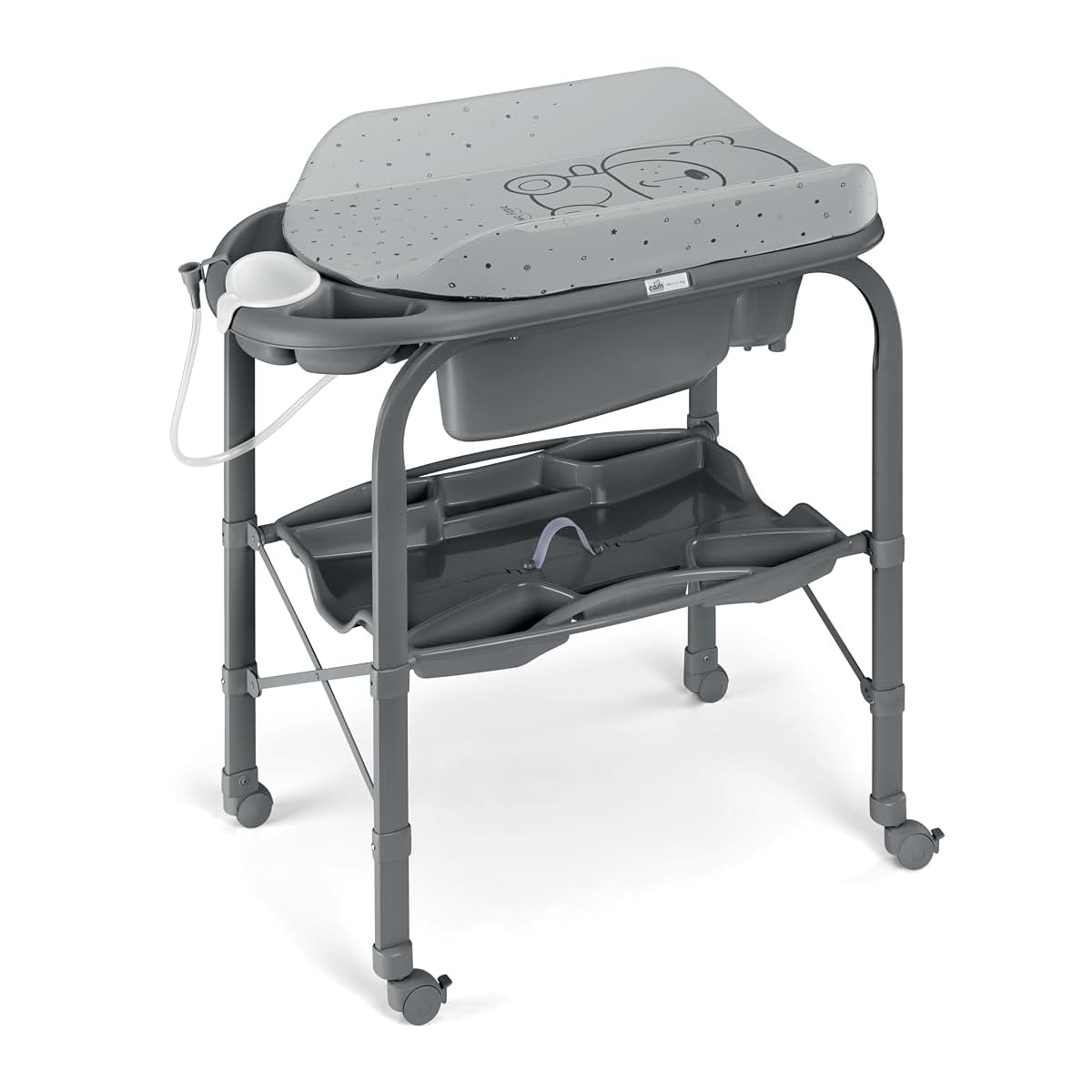 Sorelle Furniture Bagnetto Cambio Portable Baby Bathtub with Changing Table, Foldable Infant Diaper Changing Station