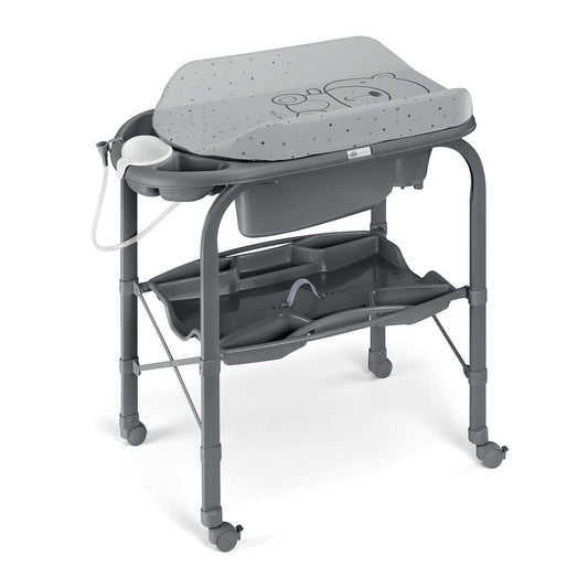 Sorelle Furniture Bagnetto Cambio Portable Baby Bathtub with Changing Table, Foldable Infant Diaper Changing Station
