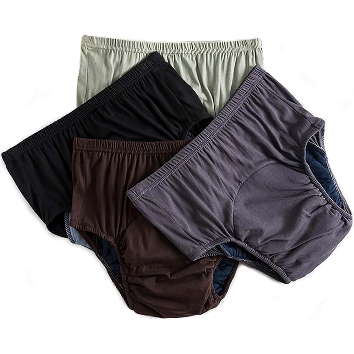 Mkkbob Adult Cloth Diapers, Reusable Absorbent Incontinence Underwear, Large
