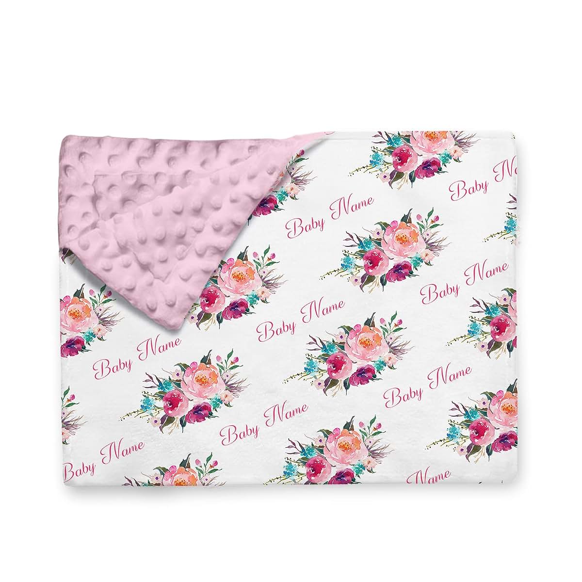 Gifts Everywhere Cute Designs Beautiful Flower Blanket for Baby kid girl,Soft Plush Floral Minky Dot Toddler Catch Baby