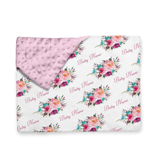 Gifts Everywhere Cute Designs Beautiful Flower Blanket for Baby kid girl,Soft Plush Floral Minky Dot Toddler Catch Baby