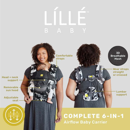LÍLLÉbaby Complete Airflow Deluxe 6-in-1 Baby Carrier in Galaxy Space Dye (photo 3)