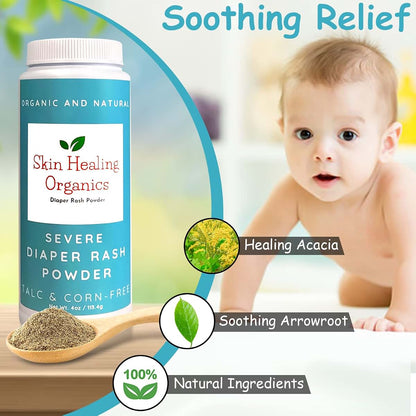 Skin Healing Organics Severe Diaper Rash Treatment Powder