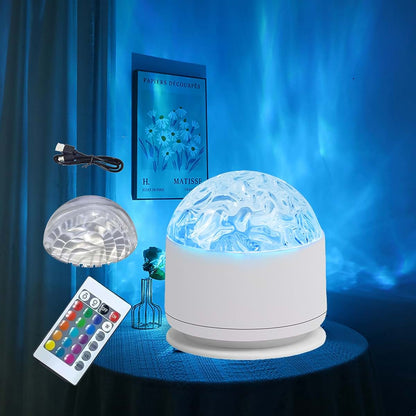 Yinhamnl 2-in-1 Galaxy Light Projector with Aurora and Ocean Wave Effects