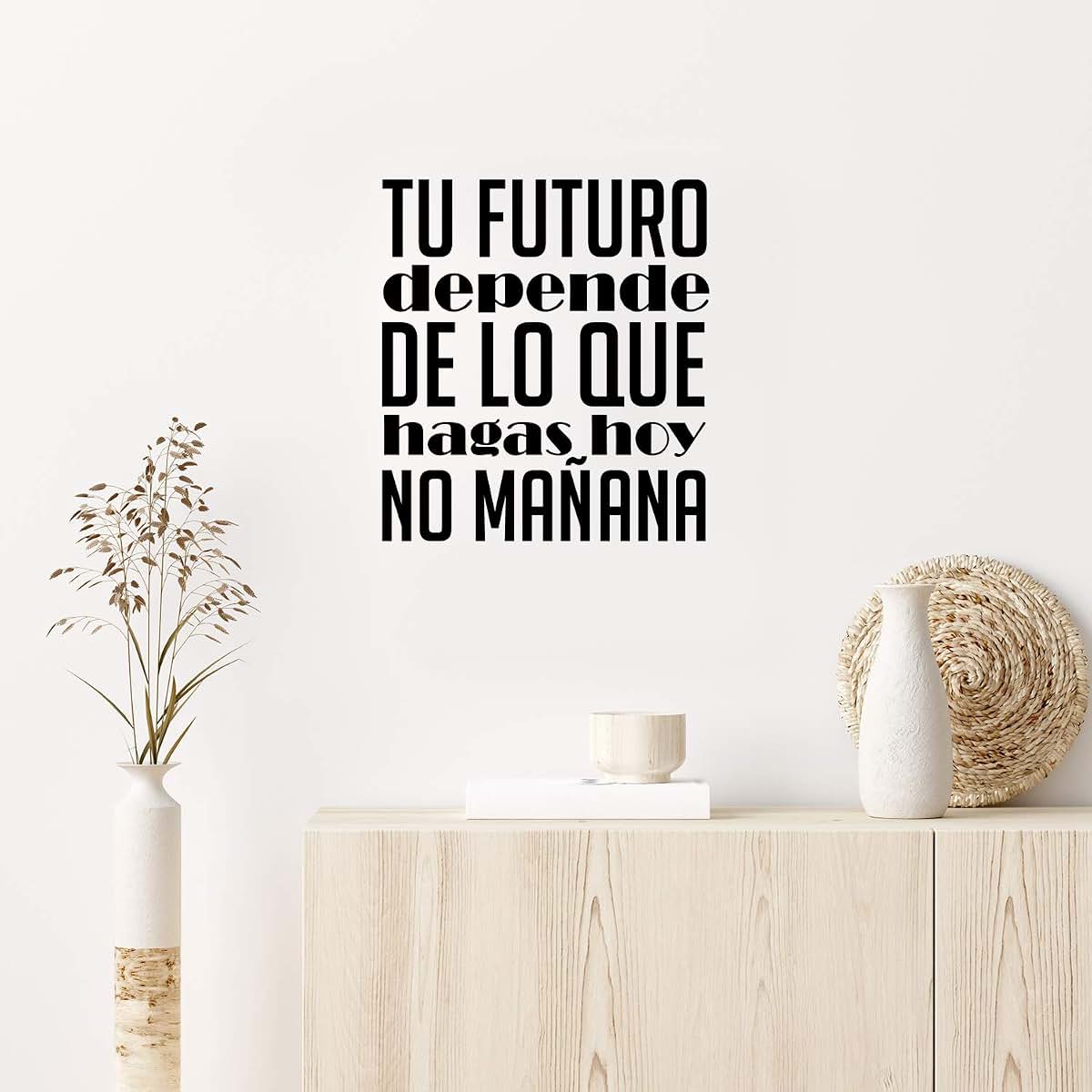 BabyOneStop Vinyl Wall Art Decal - Spanish Inspirational Quote - 17.5 x 16 Inches - Black