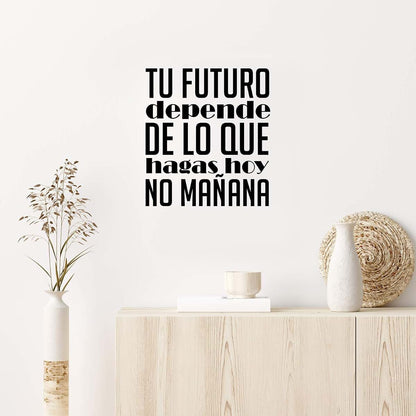 BabyOneStop Vinyl Wall Art Decal - Spanish Inspirational Quote - 17.5 x 16 Inches - Black