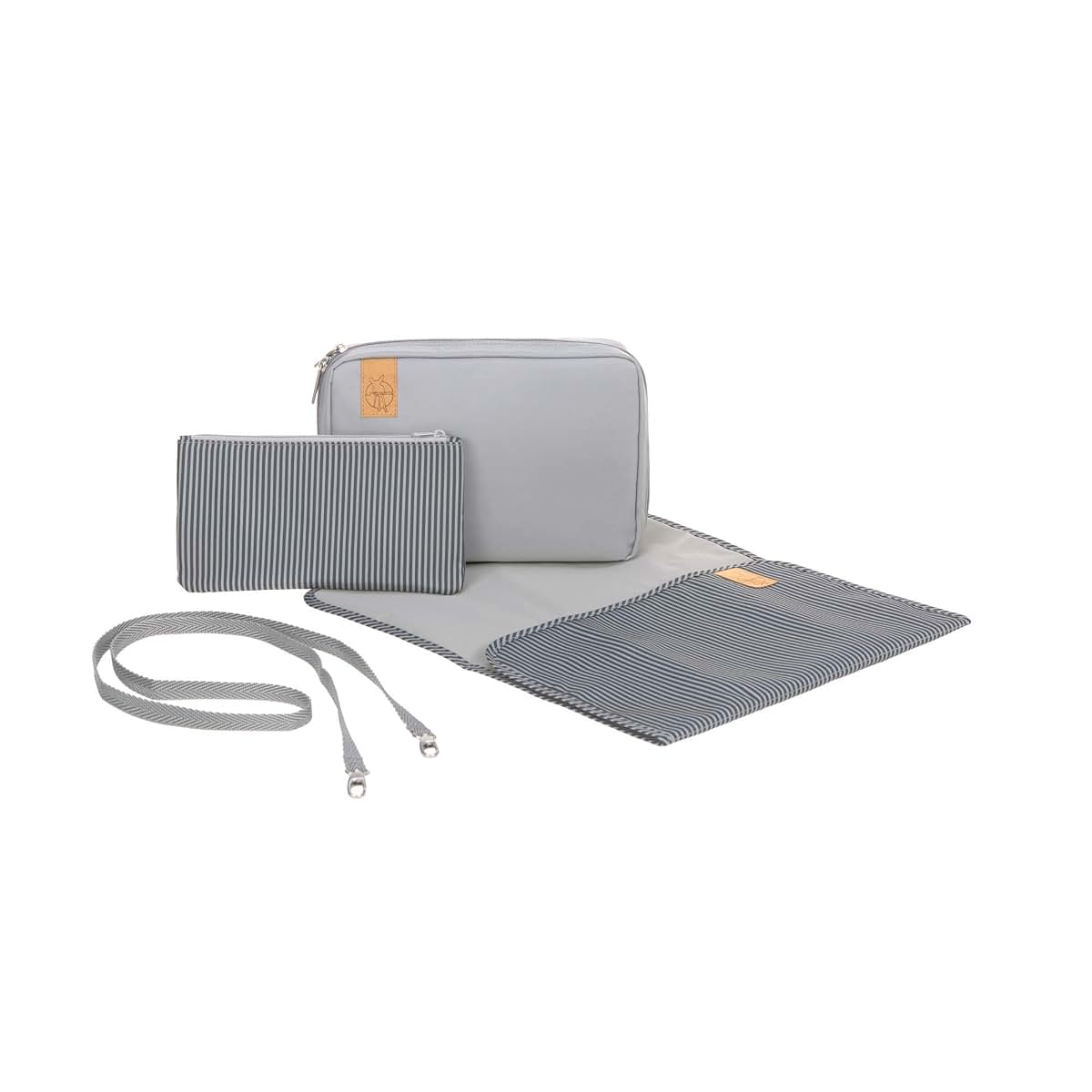 Lassig Tyve Diaper Clutch, Light Grey