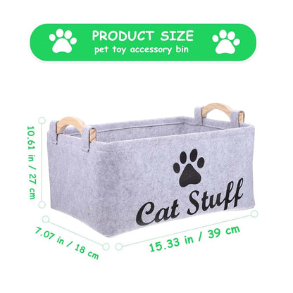 Foldable Felt Storage Bin with Handle