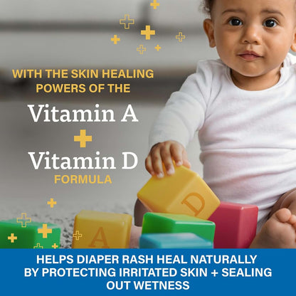 A+D Zinc Oxide Diaper Rash Treatment Cream for Baby Skin Care