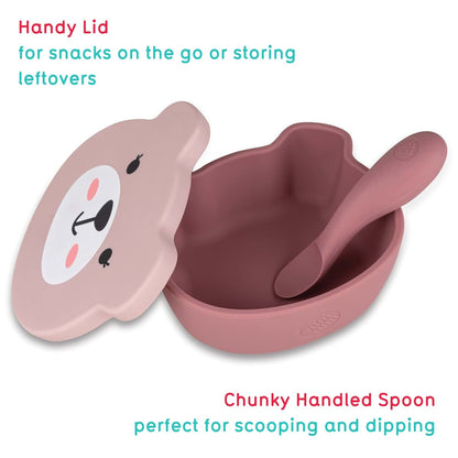 Tum Tum Suction Bowl With Lid And Spoon