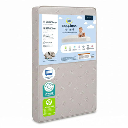 Delta Children Serta SleepTrue Mini Crib Mattress | Sustainably Sourced Core & Waterproof Cover