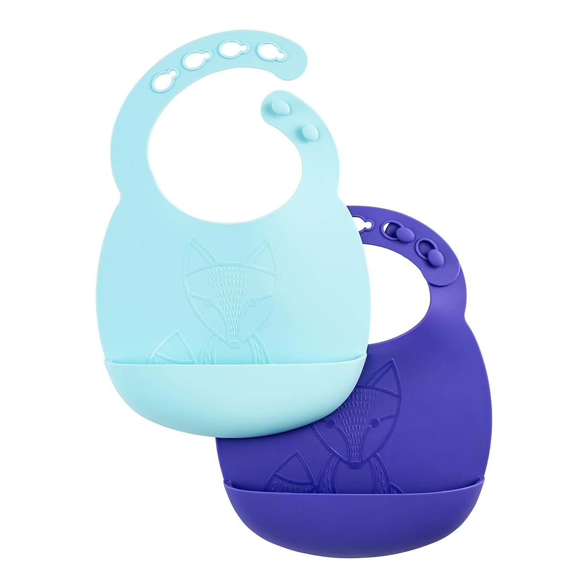 Dr. Brown's Silicone Baby Bib with Catch Pocket, 2 Pack