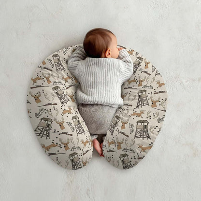 BabyOneStop Deer Hunting Nursing Pillow Cover, 22x18 Inch Polyester Slipcover with Zipper