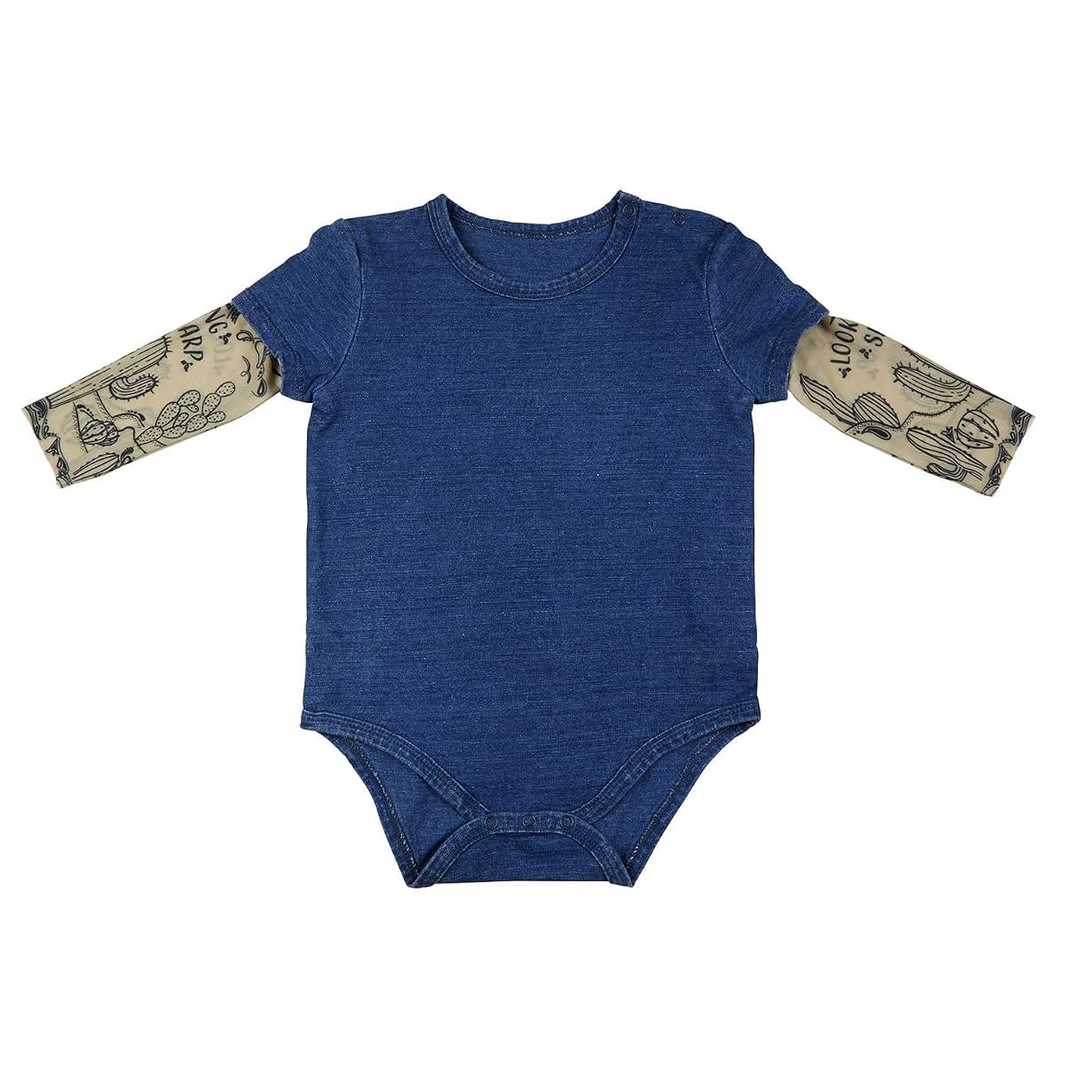 Stephan Baby Snapshirt Diaper Cover With Tattoo Sleeves, Western (photo 2)